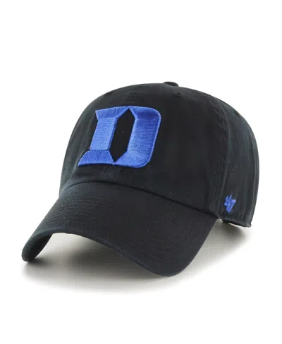 47 Brand Kids' Big Boys And Girls Black Duke Blue Devils Clean Up Adjustable Hat