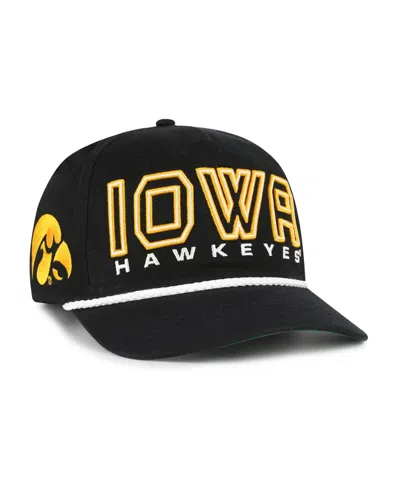 47 Brand Kids' Big Boys And Girls Black Iowa Hawkeyes Byline Hitch Adjustable Hat