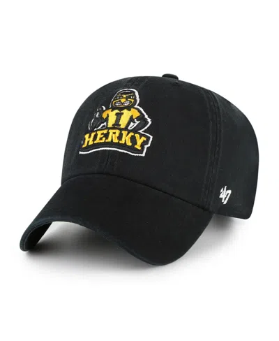 47 Brand Kids' Big Boys And Girls Black Iowa Hawkeyes Clean Up Adjustable Hat