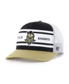 47 Brand Big Boys And Girls Black/gold Ucf Knights Super Stripe Hitch Adjustable Trucker Hat In White