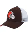 47 Brand Big Boys And Girls Brown/white Cleveland Browns Adjustable Trucker Hat In Brown