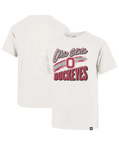 47 Brand Kids' Big Boys And Girls Cream Ohio State Buckeyes Dime Time Franklin T-shirt In White