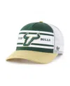 47 Brand Big Boys And Girls Green/gold South Florida Bulls Super Stripe Hitch Adjustable Trucker Hat In Multi