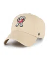 47 Brand Big Boys And Girls Khaki Alabama Crimson Tide Clean Up Adjustable Hat In Neutral