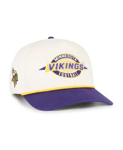 47 Brand Kids' Big Boys And Girls Natural Minnesota Vikings Freemont Hitch Adjustable Hat In White