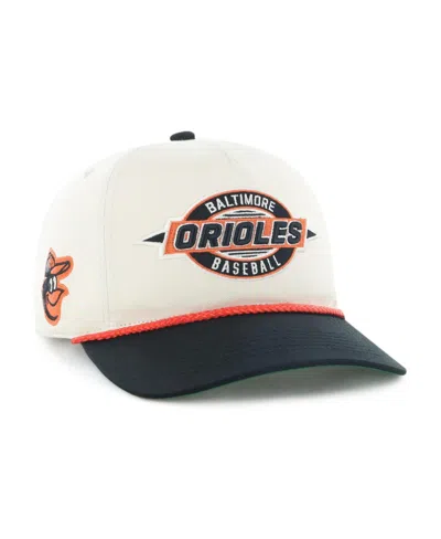 47 Brand Kids' Big Boys And Girls Natural/black Baltimore Orioles Frame Out Hitch Adjustable Hat In Multi