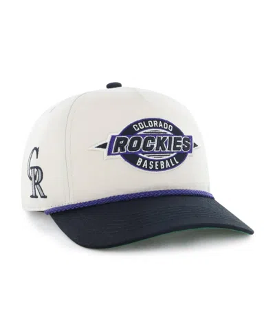 47 Brand Kids' Big Boys And Girls Natural/black Colorado Rockies Frame Out Hitch Adjustable Hat