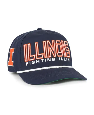 47 Brand Kids' Big Boys And Girls Navy Illinois Fighting Illini Byline Hitch Adjustable Hat In Blue