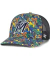 47 Brand Big Boys And Girls Navy Miami Marlins Jungle Gym Adjustable Trucker Hat In Navy