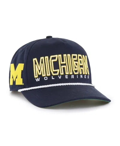 47 Brand Kids' Big Boys And Girls Navy Michigan Wolverines Byline Hitch Adjustable Hat In Blue