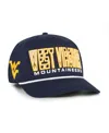 47 Brand Big Boys And Girls Navy West Virginia Mountaineers Byline Hitch Adjustable Hat In Blue