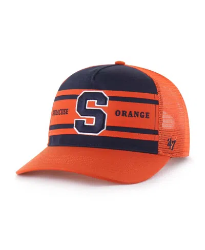 47 Brand Kids' Big Boys And Girls Navy/orange Syracuse Orange Super Stripe Hitch Adjustable Trucker Hat