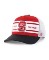 47 Brand Big Boys And Girls Red/black Nc State Wolfpack Super Stripe Hitch Adjustable Trucker Hat In Multi