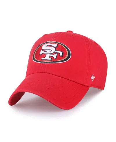 47 Brand Kids' Big Boys And Girls San Francisco 49ers Clean Up Adjustable Hat In Red