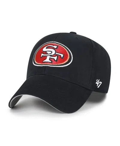 47 Brand Kids' Big Boys And Girls San Francisco 49ers Mvp Structured-fit Baseball Cap In Black