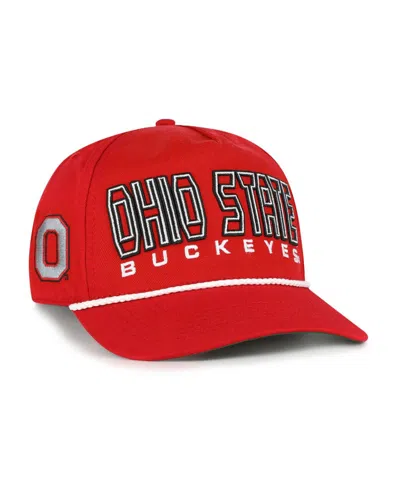 47 Brand Kids' Big Boys And Girls Scarlet Ohio State Buckeyes Byline Hitch Adjustable Hat In Brown
