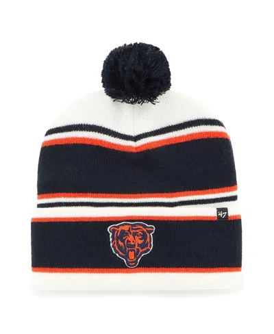 47 Brand Big Boys And Girls White Chicago Bears Stripling Cuffed Knit Hat With Pom