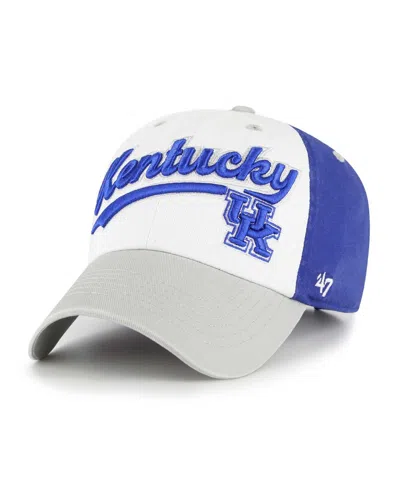 47 Brand Kids' Big Boys And Girls White Kentucky Wildcats Scooter Clean Up Adjustable Hat
