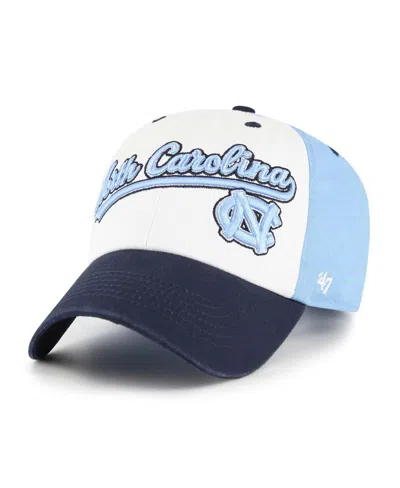 47 Brand Kids' Big Boys And Girls White North Carolina Tar Heels Scooter Clean Up Adjustable Hat In Multi