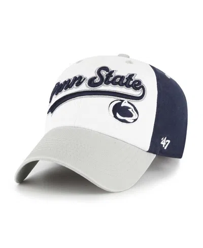 47 Brand Kids' Big Boys And Girls White Penn State Nittany Lions Scooter Clean Up Adjustable Hat