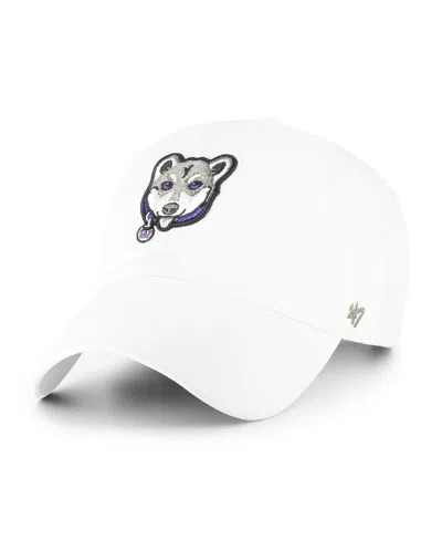 47 Brand Kids' Big Boys And Girls White Washington Huskies Clean Up Adjustable Hat