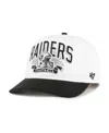 47 Brand Big Boys And Girls White/black Las Vegas Raiders Prime Play Hitch Adjustable Hat In White