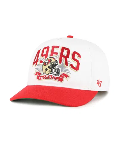 47 Brand Kids' Big Boys And Girlsâ White/scarlet San Francisco 49ers Prime Play Hitch Adjustable Hat In Multi
