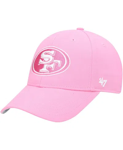 47 Brand Kids' Big Girls ' Pink San Francisco 49ers Rose Mvp Adjustable Hat