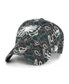 47 Brand Big Girls Black Philadelphia Eagles Mural Clean Up Adjustable Hat In Black