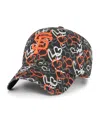 47 Brand Big Girls Black San Francisco Giants Mural Clean Up Adjustable Hat In Multi