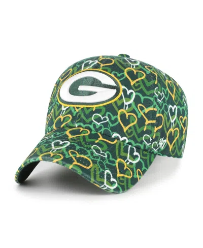 47 Brand Kids' Big Girls Green Bay Packers Mural Clean Up Adjustable Hat In Multi