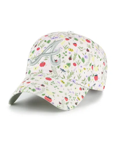 47 Brand Kids' Big Girls Light Pink Atlanta Braves Posey Clean Up Adjustable Hat