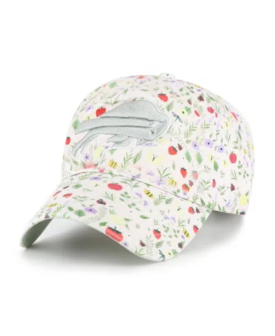 47 Brand Kids' Big Girls Light Pink Buffalo Bills Posey Clean Up Adjustable Hat In White