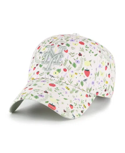 47 Brand Kids' Big Girls Light Pink New York Mets Posey Clean Up Adjustable Hat