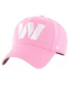 47 Brand Big Girls Pink Washington Commanders Rose Mvp Adjustable Hat In Pink