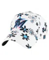 47 Brand Big Girls White Miami Marlins Daisy Delight Clean Up Adjustable Hat In White