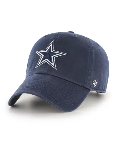 47 Brand Kids' Boys And Girls Clean Up Dallas Cowboys Low-crown Curved-bill Adjustable Hat In Blue