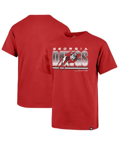 47 Brand Kids' Boys' And Girls' Georgia Bulldogs Thunder Rip Short-sleeve Crewneck Screen-print T-shirt In Red