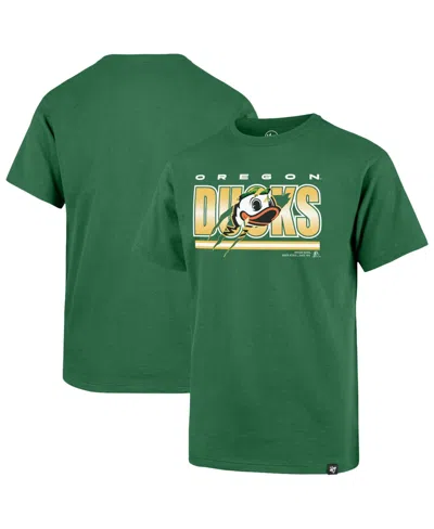 47 Brand Kids' Boys' And Girls' Oregon Ducks Thunder Rip Franklin Screen-print Tugless-collar T-shirt In Green