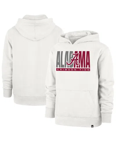 47 Brand Kids' Boys' And Girls' Screen-print Fleece-lined Pullover Hoodie In White