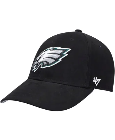 47 Brand Kids' Boys Black Philadelphia Eagles Basic Secondary Mvp Adjustable Hat