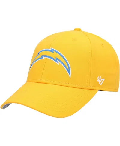47 Brand Kids' Boys Gold Los Angeles Chargers Basic Secondary Mvp Adjustable Hat