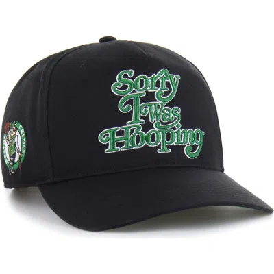 47 Brand Brand Seen By '47 Black Boston Celtics Sorry I Was Hooping Hitch Adjustable Hat