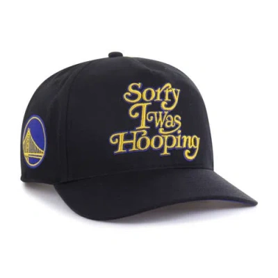 47 Brand Brand Seen By '47 Black Golden State Warriors Sorry I Was Hooping Hitch Adjustable Hat