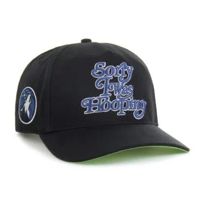 47 Brand Brand Seen By '47 Black Minnesota Timberwolves Sorry I Was Hooping Hitch Adjustable Hat