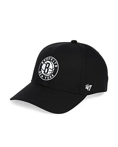 47 Brand Brooklyn Nets Structured Mvp Hat In Black