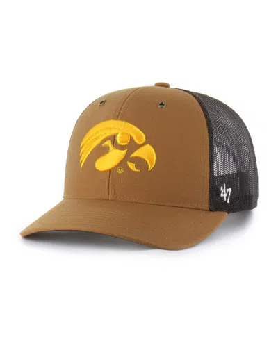47 Brand Carhartt X '47 Men's And Women's Brown Iowa Hawkeyes Trucker Adjustable Hat
