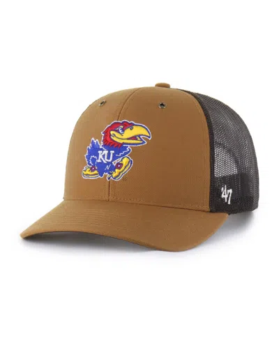 47 Brand Carhartt X '47 Men's And Women's Brown Kansas Jayhawks Trucker Adjustable Hat