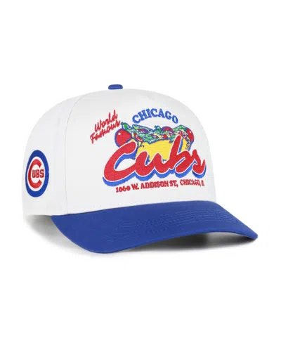 47 Brand Chicago Cubs Glizzy Collection Hitch Adjustable Hat In White,royal