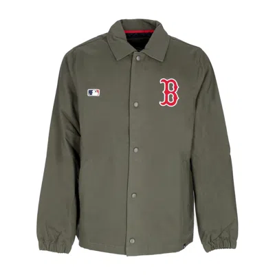 47 Brand Coach Jacket Men's Mlb Bronx Jacket Bosred Moss Green